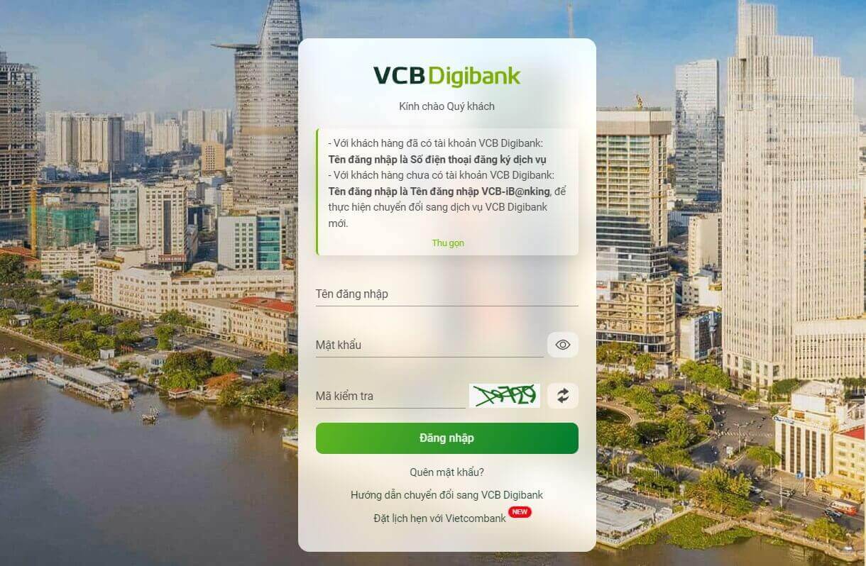 hủy SMS Banking Vietcombank