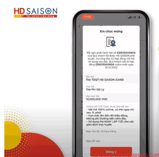 Mở thẻ tín dụng HD Saison
